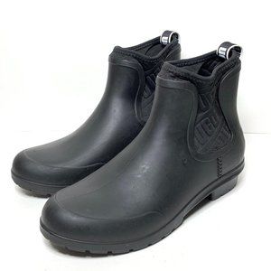 UGG Chevonne Waterproof Rubber Women's Size 7 Sheepskin Lined Ankle Rain Boots